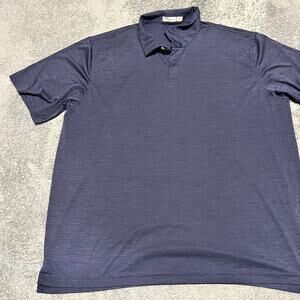 Peter Millar Featherweight UPF 50+ Polo Shirt Mens 3XL Blue Performance